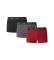 Kb Pepe Jeans Sæt 3 Ensfarvede boxershorts rød, grå, sort