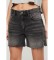 Köp Superdry Svarta croppade midjehöga shorts