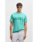 Buy BOSS Turquoise Tape Logo T-shirt