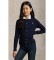 Buy Polo Ralph Lauren Navy blue cotton cardigan in a ribbed knit