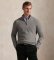 Acheter Polo Ralph Lauren Pull en laine avec fermeture éclair courte gris