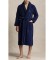 Buy Polo Ralph Lauren Navy blue terry cloth dressing gown with a shawl collar