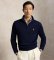 Nakup Polo Ralph Lauren Bombažen pulover s podaljšanim ovratnikom v mornarsko modri barvi