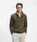 Comprar BOSS Sweatshirt com gola alta e fecho de correr médio verde