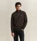 Comprare Gant Felpa Shield con mezza zip marrone scuro