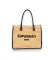 Kopen Superdry Luxe Beach beige leren tote tas