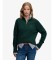 Buy Superdry Knit sweater with half zip in green