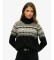 Köp Superdry Jersey Fairisle Pattern Roll svart
