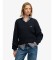 Buy Superdry Oversized Cable Knit Sweater in Navy