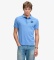 Köp Superdry Piqué polo med monogram, blå