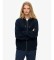 Comprare Superdry Felpa con cappuccio e cerniera Essential Logo Raglan blu marino