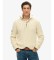 Buy Superdry Cotton Classic Cable 1/2 Zip Sweater in cream white