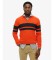 Comprar Superdry Jersey con media cremallera Cotton Stripe Half naranja