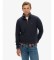 Köp Superdry Preppy Half marinblå sweatshirt med halvblixtlås