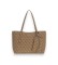 Køb Guess Brenton tote-taske med lynlås ovenpå beige