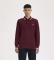 Comprar Fred Perry Polo Twin Tipped de manga comprida bordô
