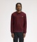 Buy Fred Perry Burgundy crew neck sweatshirt