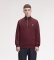 Buy Fred Perry Burgundy half-zip sweatshirt