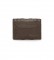 Pepe Jeans Pepe Jeans Dark leather wallet with brown card holder -9,5x6,5x1cm