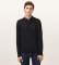 Buy ALL SAINTS Merino Mode black long-sleeve polo shirt