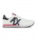 Armani Exchange Logotipo branco de sapato de corrida retr