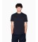Comprar A|X Armani Exchange T-shirt com debrum azul-marinho
