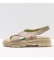 Art Grass Waxed Sesame Birmingham beige leather sandals -Platform height: 4.5cm