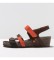 Art Leather sandals Grass Waxed Brown I Imagine marrn -Height: 4.5cm