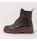 Art Leather ankle boots 1953 Nappa Black-Burgundy/Amber