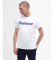 K�p Barbour T-shirt med logotyp vit