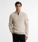 Buy Barbour Beige half-zip Crawley sweater