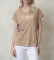 Acheter Blauer T-shirt beige à paillettes
