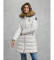 Comprare Blauer Piumino lungo Kristin con pelliccia bianca