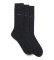 BOSS Lot de 3 paires de chaussettes longues standard noires