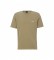 BOSS T-shirt m/c logotipo peito castanho verde