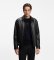 Comprar BOSS Porsche x BOSS cazadora de piel con cierre magnético oculto negro