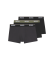 Kaufen BOSS Set 3 Boxershorts mit Logos am Bund schwarz, grau