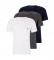 BOSS Pack 3 T-Shirts RN Clsico gris, bleu, blanc