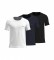 BOSS Pacote de 3 t-shirts bÃ¡sicas da marinha, preto, branco