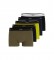 BOSS Pack de 5 boxers verde, negro, marino, amarillo