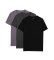 BOSS Pack of three T-shirts black, grey, purple