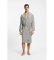 Comprar BOSS Robe de malha de algodão com logo bordado cinza