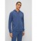 BOSS Homewear hoodie met ritssluiting en blauwe capuchon