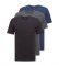 BOSS Lot de 3 T-shirts RN CO noir, gris, marine