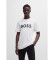 K�p BOSS Vit T-shirt med logotyp
