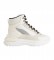 Calvin Klein Jeans Chunky Runner Laceup High Leather Ankle Boots White Su