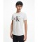 Calvin Klein Jeans Monograma Central Camiseta Slim branca