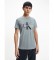 Calvin Klein T-shirt slim grigia con monogramma Core
