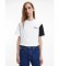 Calvin Klein T-shirt a blocchi di colore impilata bianca