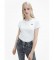 Calvin Klein Jeans T-shirt slim ricamata bianca